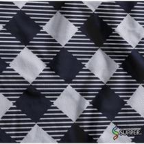 TNT Estampado 1,40M 40G Xadrezão BRANCO/PRETO (rolo com 25 Metros)