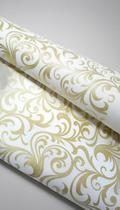 TNT Estampado Arabesco Dourado 1,4m x 10m TNT Estampado Arabesco Dourado 1,4m x 10m