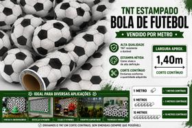 TNT Estampado Bola de Futebol 5 MT Decoração Festa Futebol Copa Artesanato Qualidade TNT Estampado Bola de Futebol 5 MT Decoração Festa Futebol Copa Artesanato Qualidade