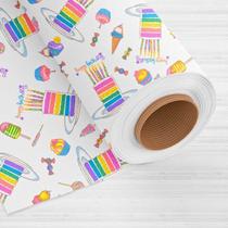 Tnt Estampado Candy Colors Branco 1m x 1,40m