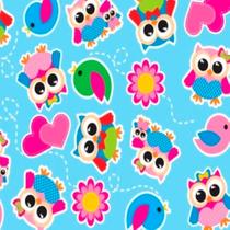 Tnt Estampado Corujas Azul - 5 Metros Tnt Estampado Corujas Azul - 5 Metros