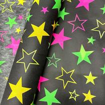 Tnt Estampado - Fluor Estrelas Neon Preto cod.05061
