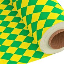 Tnt Estampado - Fundo Amarelo Losango Verde SF Tnt Estampado - Fundo Amarelo Losango Verde SF