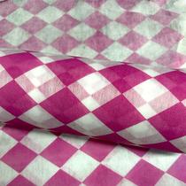 Tnt Estampado - Losango Branco/Rosa