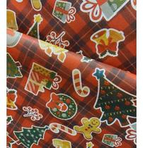 Tnt Estampado Mesa Parede Elementos de Natal 1,40 metros x 2 metros