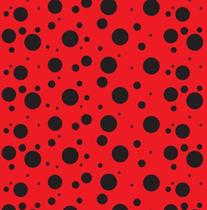 Tnt Estampado Poa Vermelho/ Preto
