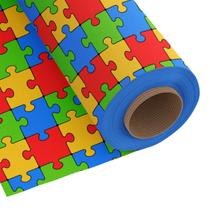 Tnt Estampado - Quebra Cabeça Branco