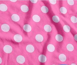 TNT Estampado Rosa Bolinha Branca - 5 MT