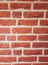 Tnt Estampado Tijolinho Tijolo Arte Marrom 1,4m X 20 Metros