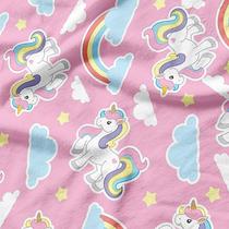 Tnt Estampado Unicórnio Nuvens Decoracao 1,4m X 2 Metros