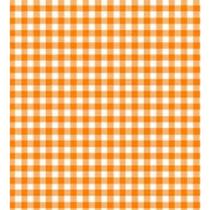Tnt estampado xadrez laranja 1,40 m x 25m