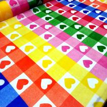 TNT Festa Junina Xadrez colorido Coracoes 1.00m a 7,00m