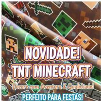 Tnt Tecido Estampado Toalha De Mesa Painel Festa Aniversário Decoração Minecraft Jogos Game 3m X 1,4 Tnt Tecido Estampado Toalha De Mesa Painel Festa Aniversário Decoração Minecraft Jogos Game 3m X 1,4