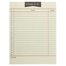 To-Do List Notepad Graphique Library Card 150 folhas (6x8in)