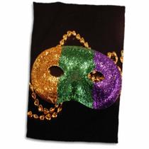 Toalha 3D-Rose Mardi Gras, 15x22cm, tecido felpudo de microfibra Toalha 3D-Rose Mardi Gras, 15x22cm, tecido felpudo de microfibra