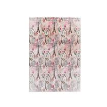 Toalha 3D-Rose Paris Torre Eiffel Vintage Floral Rosa 38x56cm Toalha 3D-Rose Paris Torre Eiffel Vintage Floral Rosa 38x56cm