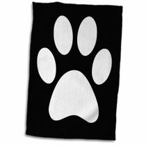 Toalha 3D-Rose White Paw Black Pawprint 38x56cm Multicolor Toalha 3D-Rose White Paw Black Pawprint 38x56cm Multicolor