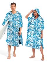 Toalha Abahub Surf Poncho Quick Dry com capuz L azul Toalha Abahub Surf Poncho Quick Dry com capuz L azul