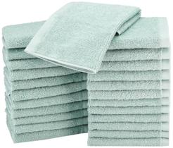 Toalha Amazon Basics 100% algodão, extra absorvente, 30x30cm, pacote com 24 Toalha Amazon Basics 100% algodão, extra absorvente, 30x30cm, pacote com 24