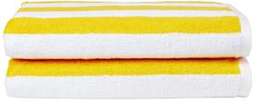 Toalha Amazon Basics 100% algodão Terry Cabana Stripe 76x152cm