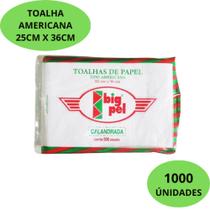 Toalha Americana Mono Lisa 25cm x 36cm C/ 1000 und