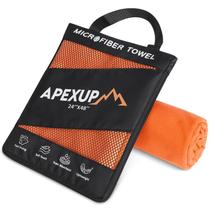 Toalha APEXUP 122x61cm Microfibra Quick Dry Laranja