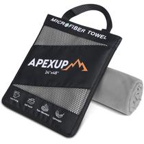 Toalha APEXUP Microfiber Travel 122x61cm Quick Dry Grey