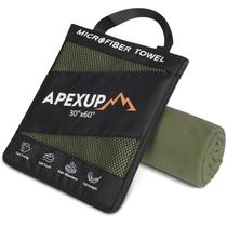 Toalha APEXUP Microfiber Travel 152x76 cm Army Green