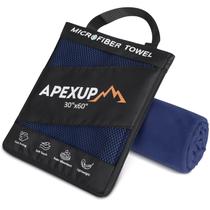 Toalha APEXUP Microfiber Travel 152x76cm Quick Dry Navy Toalha APEXUP Microfiber Travel 152x76cm Quick Dry Navy