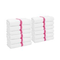 Toalha Arkwright White Bath Gym 100% algodão 22x44cm rosa x6