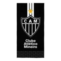 Toalha atletico mineiro aveludada oficial 1,40m x 70cm - Lepper