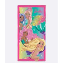 Toalha Aveludada Banho/Piscina Barbie Reinos Magicos 70x140m