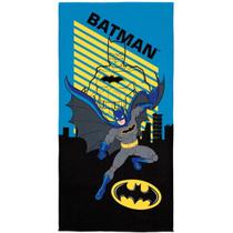 Toalha aveludada banho/piscina estampada batman 70x140cm