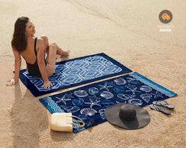 Toalha Aveludada Estampada Búzios Sortido Lepper Toalha Aveludada Estampada Búzios Sortido Lepper