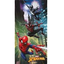Toalha Aveludada Transfer Spider Man 70 Cm X 1,40 M