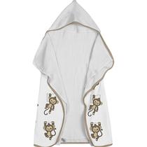 Toalha Baby C/ Capuz Tecebem Estampada c/ Fralda Bem Branco Toalha Baby C/ Capuz Tecebem Estampada c/ Fralda Bem Branco