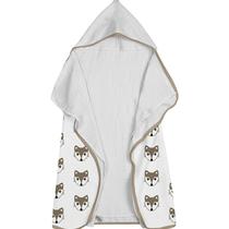 Toalha Baby C/ Capuz Tecebem Estampada c/ Fralda Dori Branco Toalha Baby C/ Capuz Tecebem Estampada c/ Fralda Dori Branco