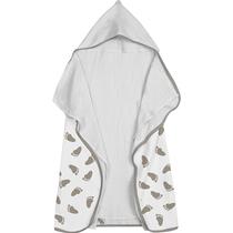 Toalha Baby C/ Capuz Tecebem Estampada c/ Fralda Mia Branco Toalha Baby C/ Capuz Tecebem Estampada c/ Fralda Mia Branco