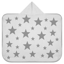 Toalha Baby C/ Capuz Tecebem Estampada Kinder Filipa 70cmx90cm Cinza