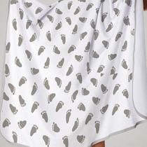 Toalha Baby C/ Capuz Tecebem Estampada Kinder Mia Branco Toalha Baby C/ Capuz Tecebem Estampada Kinder Mia Branco