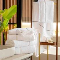 Toalha Banhão Lázio 90x150 cm Branco/Silver Kacyumara