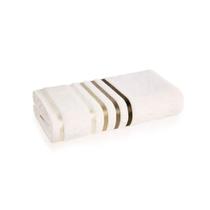 Toalha Banhão Lumina Fio Penteado Ivory e Marrom Karsten Toalha Banhão Lumina Fio Penteado Ivory e Marrom Karsten