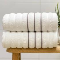 Toalha Banhão Wave Fio Penteado 80x150 Branco Toalha Banhão Wave Fio Penteado 80x150 Branco