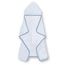 Toalha Banho Bebe Capuz Menino Azul Infantil Estampada 100 Algodao Soft Fralda Macia Enxoval uso diario Macio e Aconchegante 75cmx1m TeciClean