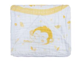 Toalha Banho Bebe Capuz Soft Menina Menino Bichinhos Macaquinho 85cmx85cm 100% Algodão