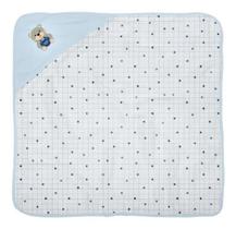 Toalha Banho Bebê Plush Forro Fralda 100% Algodão Azul Urso Toalha Banho Bebê Plush Forro Fralda 100% Algodão Azul Urso