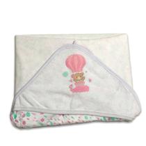 Toalha Banho Com Capuz Bebê Plush Branca Forro Fralda - Inconfral Toalha Banho Com Capuz Bebê Plush Branca Forro Fralda - Inconfral