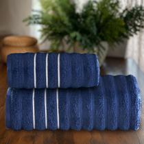 Toalha Banho e Rosto 2 Pçs 100 Algodão Corttex Azul Toalha Banho e Rosto 2 Pçs 100 Algodão Corttex Azul