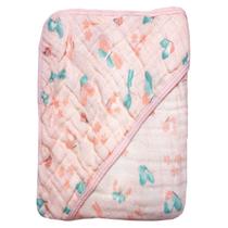 Toalha Banho Infantil Fralda Soft 80x80cm Papi Bebe Estampa Borboleta 100% Algodao Com Capuz Menina Toalha Banho Infantil Fralda Soft 80x80cm Papi Bebe Estampa Borboleta 100% Algodao Com Capuz Menina