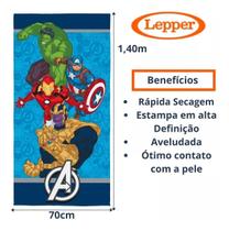 Toalha Banho Infantil Os Vingadores Avengers Lepper